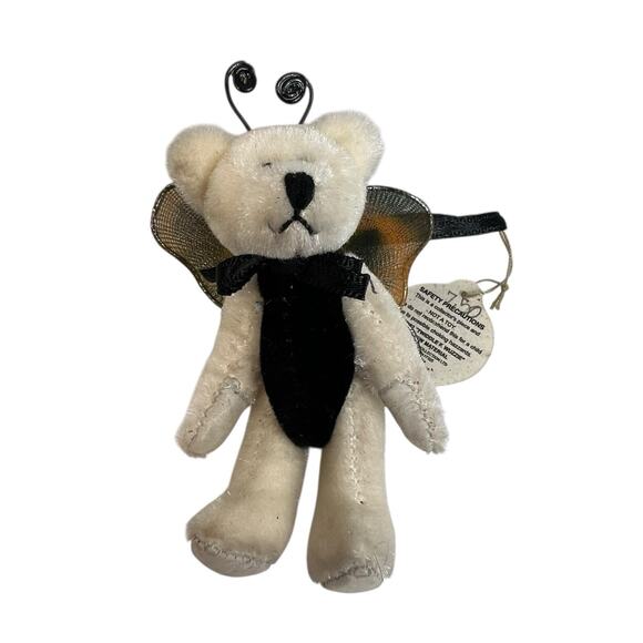 Boyds Bears Wuzzies Butterfly Bear Ornament Wuzzie Bearwear Moveable Limbs - Picture 1 of 8